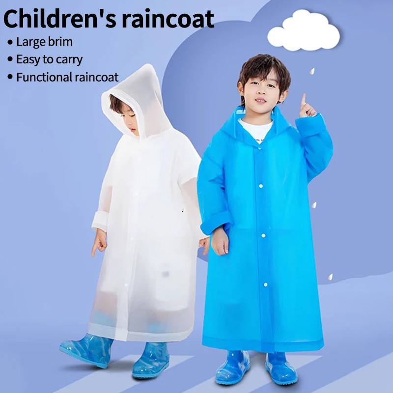 Waterproof Childrens Rain Poncho Non-Disposable Travel Rain Gear Coat Boy Girl Outdoor Hiking Coat Child Raincoat Kid Rainwear 250421 - view 3