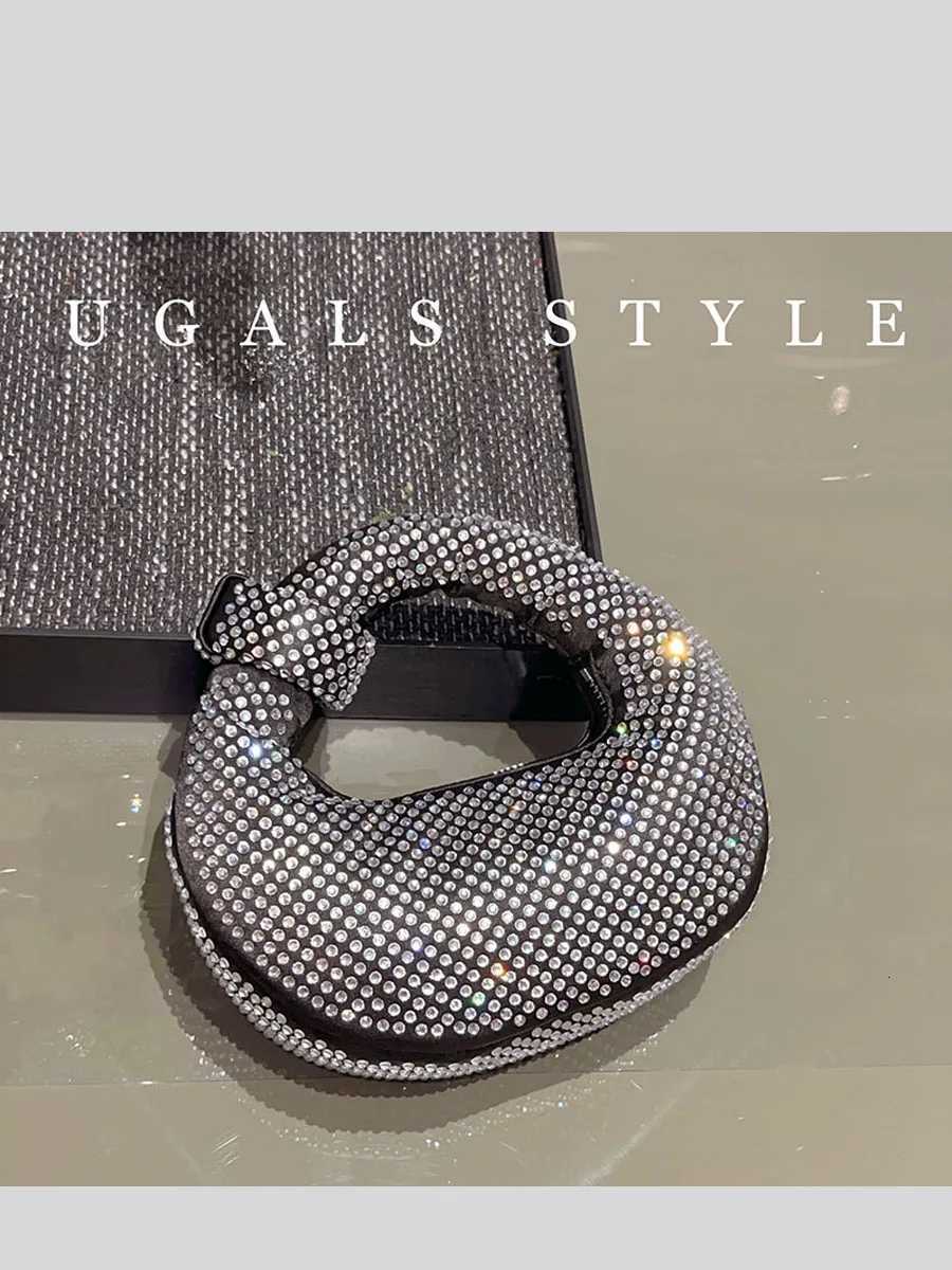 Designer Ladies Clutch Rhinestone Evening Purse Knoted Sparkling Crystal Diamond Wedding Handbag Luxury Glitter Party Bag K251121