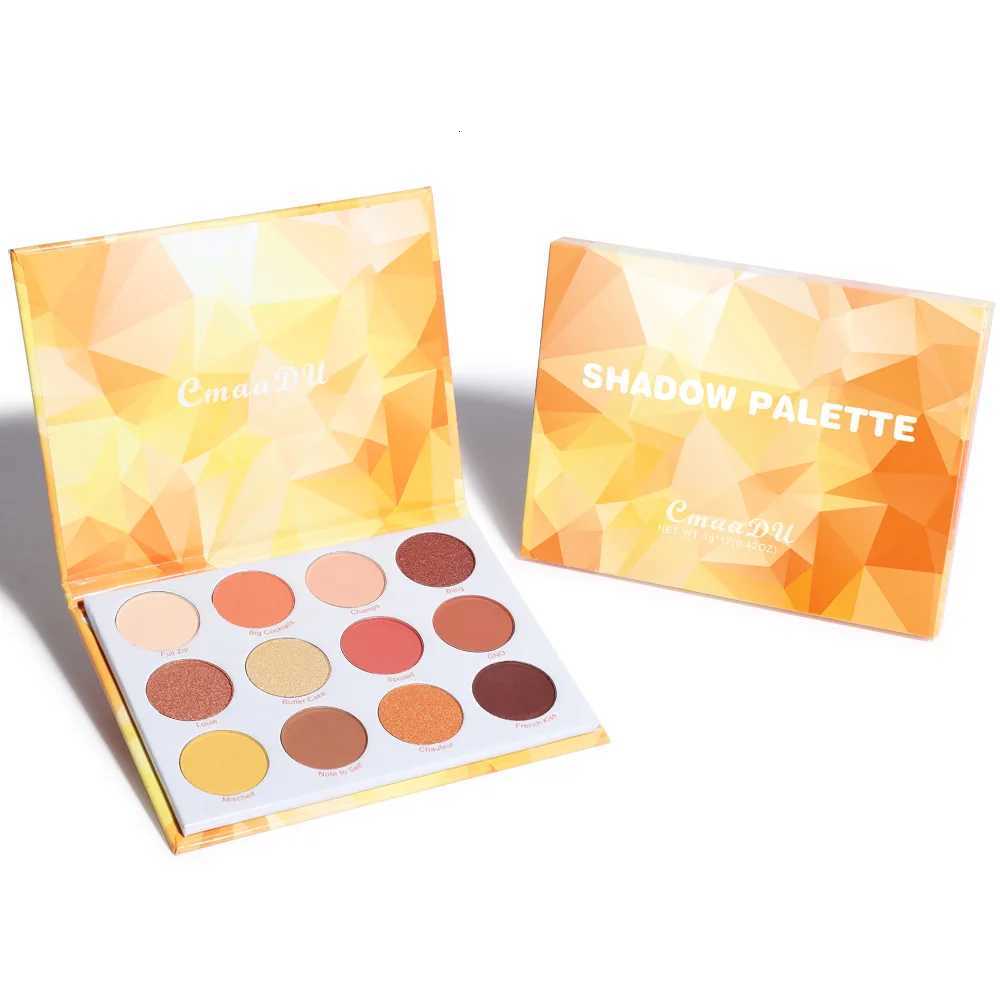 CmaaDu 12 Color Matte Metallic Glitter Eyeshadow Palette Beautiful Color Long-lasting Eye Shadow Pallet Pigments Daily CosmeticT251122