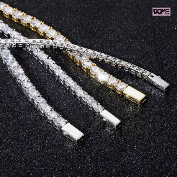 Factory Price 6mm VVS Moissanite Bracelet 925 Silver Men Tennis Chain Round Brilliant Cut Tennis Bracelet