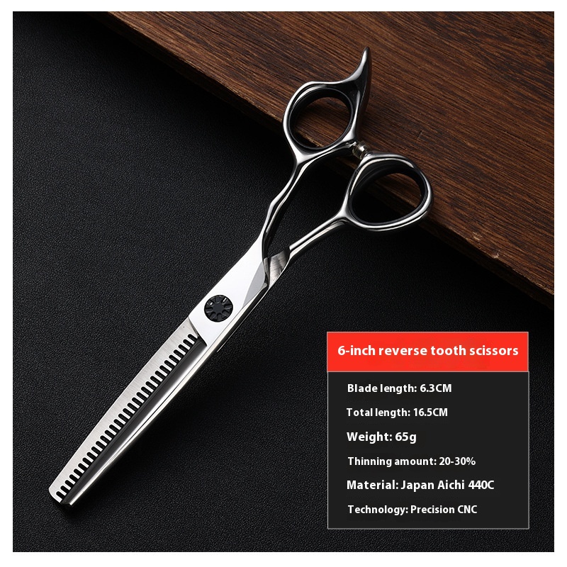 Premium Haircutting Scissors Kit Japanese 440C Stainless Steel with Reverse Teeth Design (Various Sizes Available)