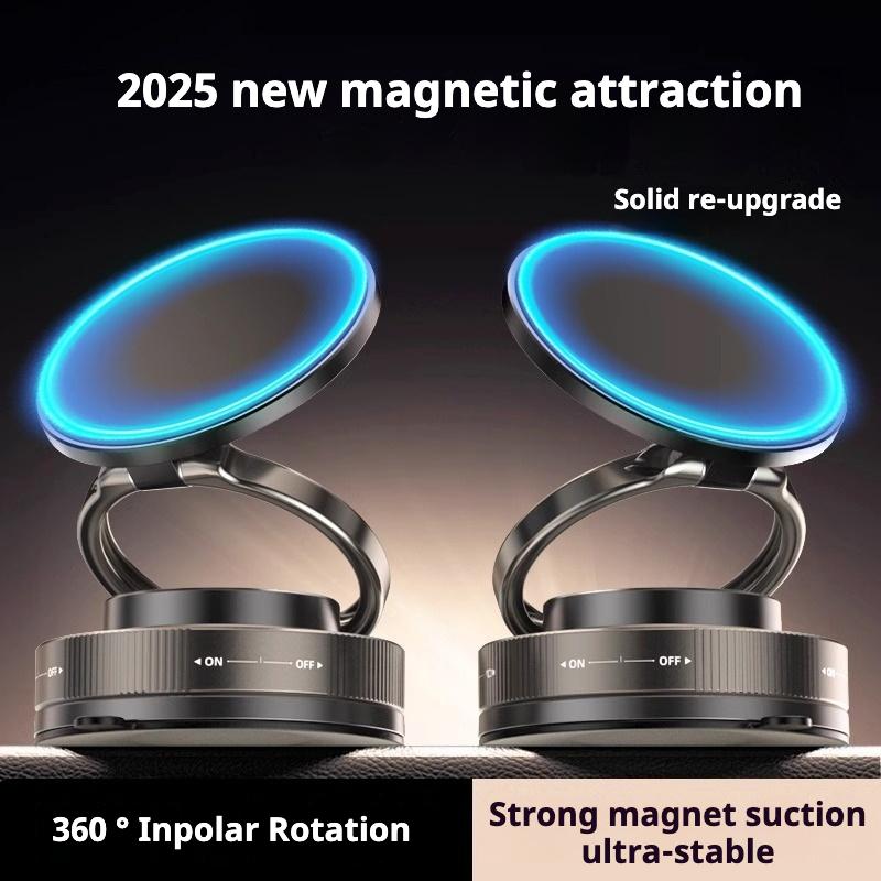 Vacuum suction cup mobile phone magnetic suction bracket 2025 new rotating universal adjustment multi-function car mobile phone holder