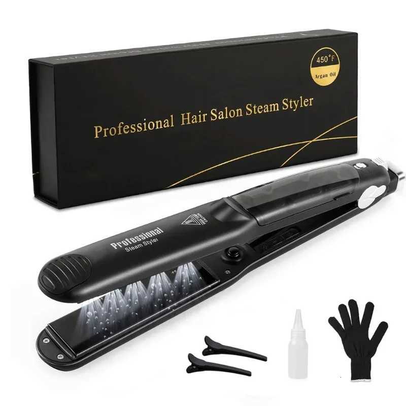 Steam Hair Straightener Professional Ceramic Vapor Flat Iron 450 Fast Heat Argan Oil Treatment Hair Care ToolsT251122