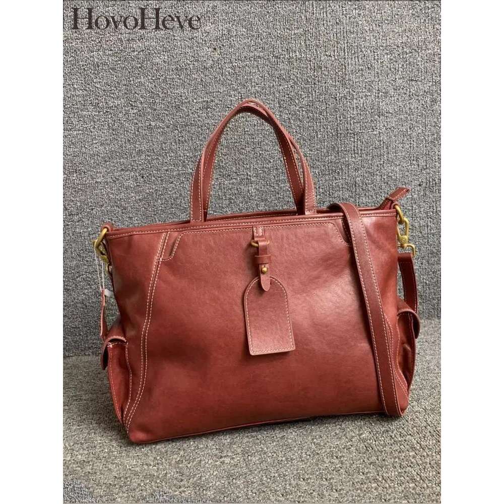 Designer Office Ladies Solid Color Cowskin Genuine Leather Tote Handbag Zipper Fashion Single Shoulder Bag Women Crossbody Bags Bag