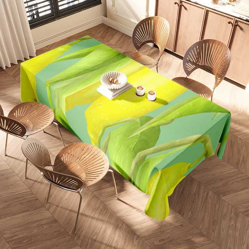 Waterproof Tablecloth Modern Abstract Art Dining Table Cover Washable Kitchen Decor Large Rectangle Table Tops Protector C251122