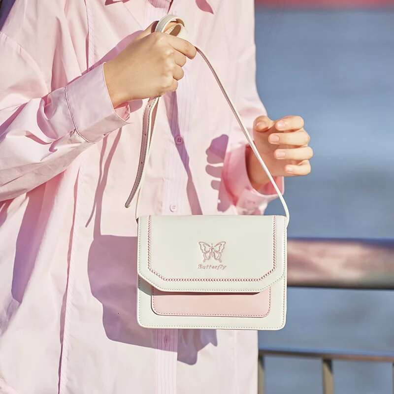 Semir Small Square Women New Textured Fashion Butterfly Crossbody Daily Simple Commuter Shoulder Bag Bag
