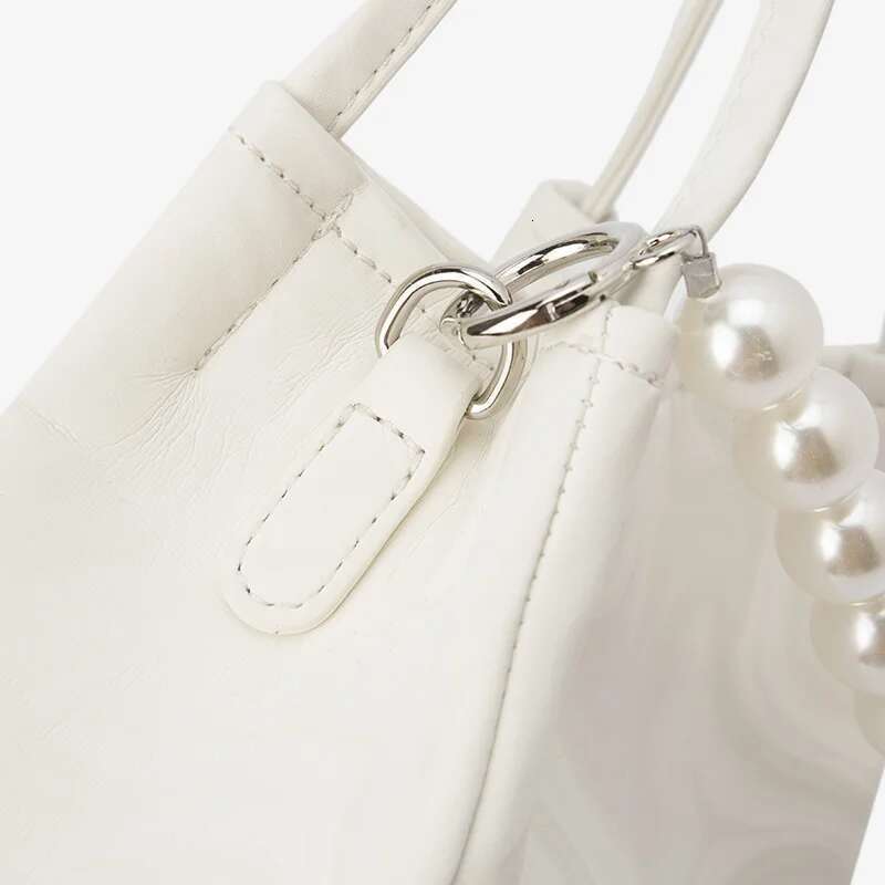 Semir Bucket Women Imitation Veet Single Shoulder Elegant Bead Handbag Temperament Crossbody Bag Bag