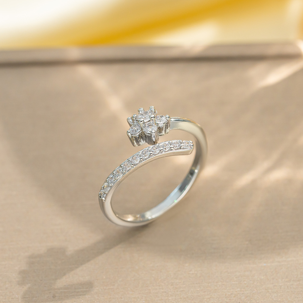 Adjustable opening ring High quality gold designer diamond ring rings designer for women engagement men love ring gold rings New Ladies Ring Luxury La - view 5