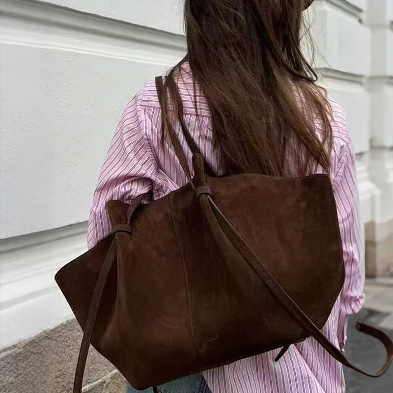 Faux Suede Tote Bags For Women Luxury Designer Handbags Purses 2025 New In Vintage Large Capacity Shoulder BagT251122