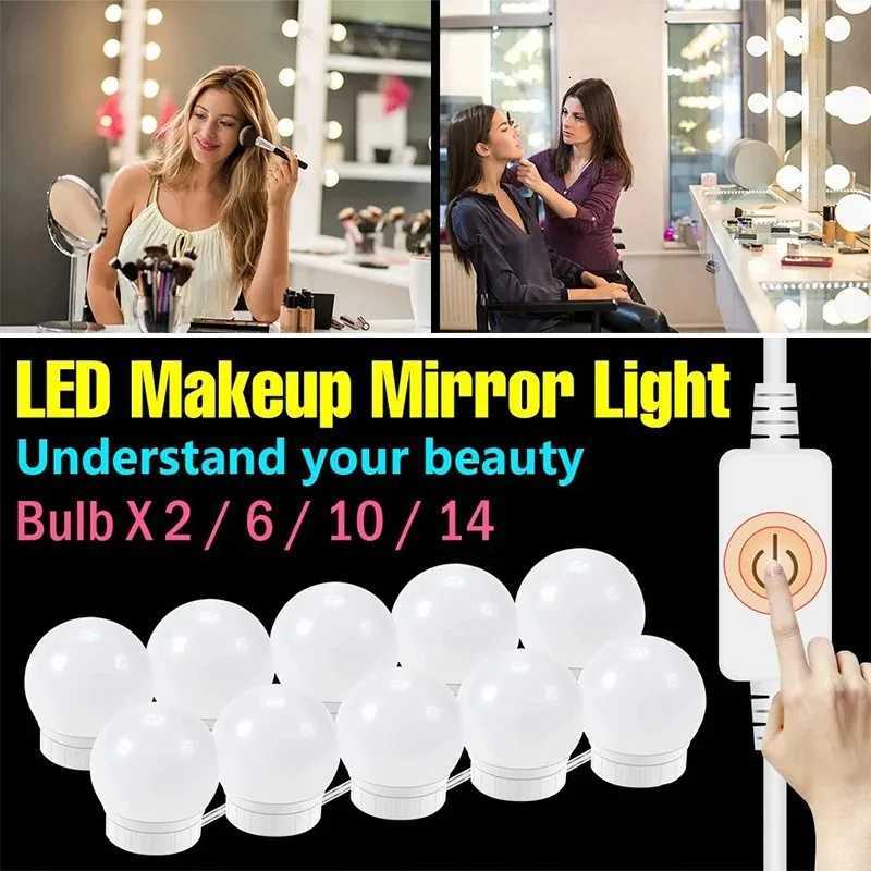 Makeup Mirror LED Light Bulbs USB 5V Bathroom Dressing Table Vanity Lights Hollywood Dressing Table Mirror Lighting M251122