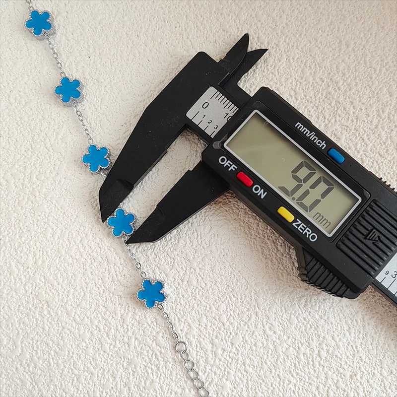 Gold-plated stainless steel five-flower four-leaf clover double-sided bracelet adjustable simple fashion jewelry gift for women J251122