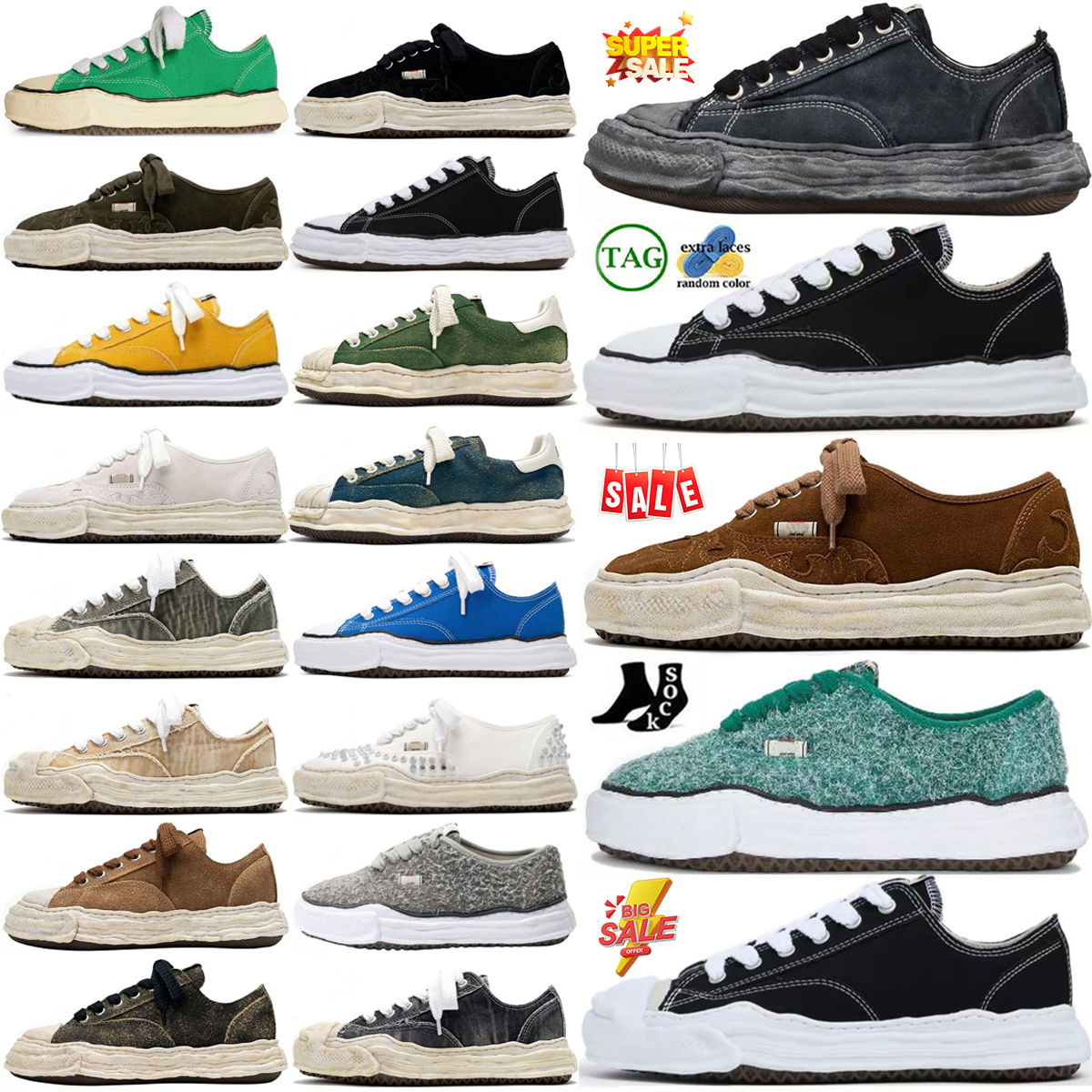 mihara shoes miharas designer shoe sneakers miahara sneaker Hank Canvas Low Balck Red White Beige Clear Blue Purple Green Grey Orange PinkU6ue#