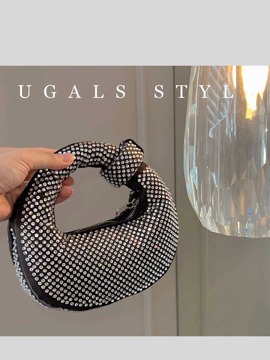 Designer Ladies Clutch Rhinestone Evening Purse Knoted Sparkling Crystal Diamond Wedding Handbag Luxury Glitter Party Bag K251121