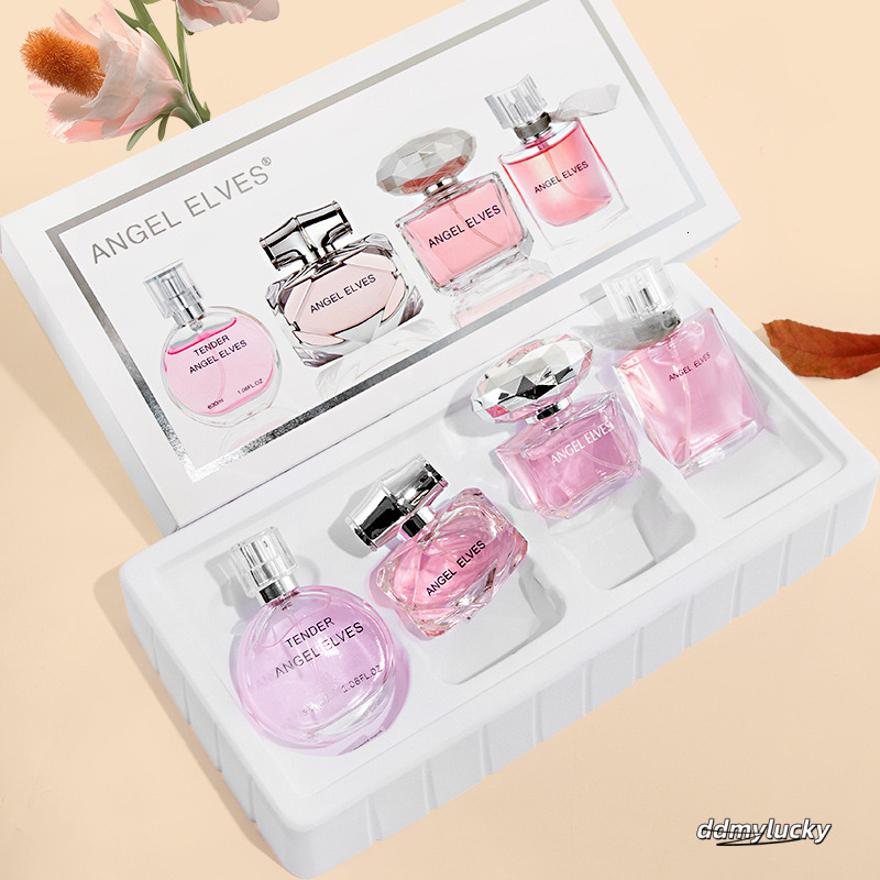 Fragrance Gift Set - 4 Piece Collection Of Elegant Women's Perfumes, 120Ml, Floral & Fruity Scent, Long-Lasting Eau De Parfum Spray Ddmylucky