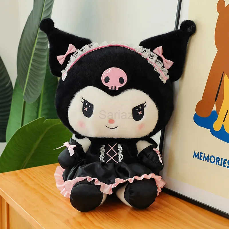 Sanrio 80cm Big Size Kuromi Black Uniform Cartoon Anime Plush Stuffed Doll Room Plushies Pillow Ornaments Girls Holiday Gifts H251122