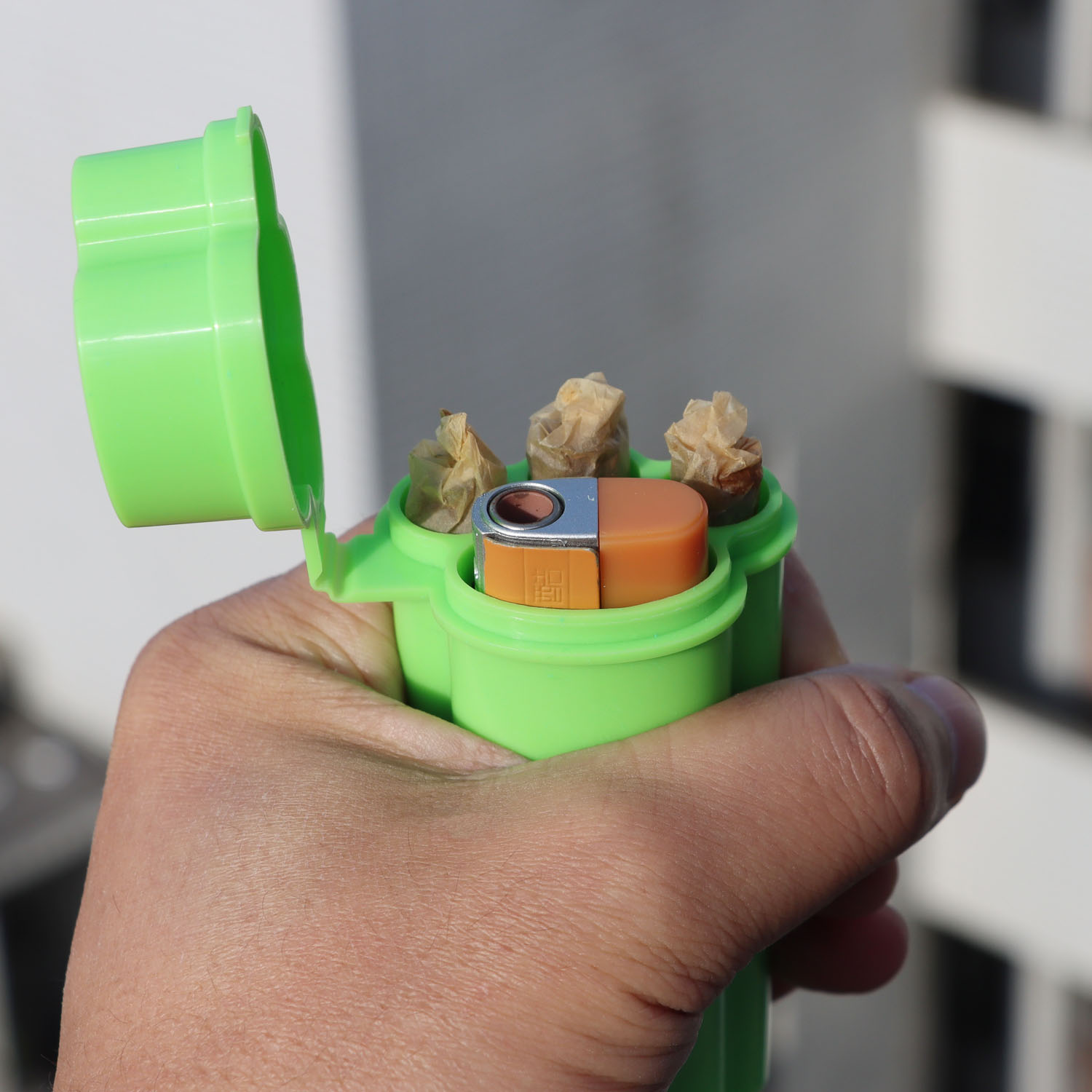 Cigarette Pre-roll Cone Holder Case with 4 Holes for Easy Storage and Carrying Around Smoking Accessories Rolled Rolling Cigarette Rolled Tobacco Roll