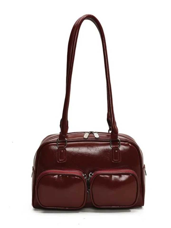 Luxury Brand Bowling Bags For Women Simple Shoulder Bags Ladies Commuting Armpit Totes Bag Versatile Multi pocket Pillow BagsT251122