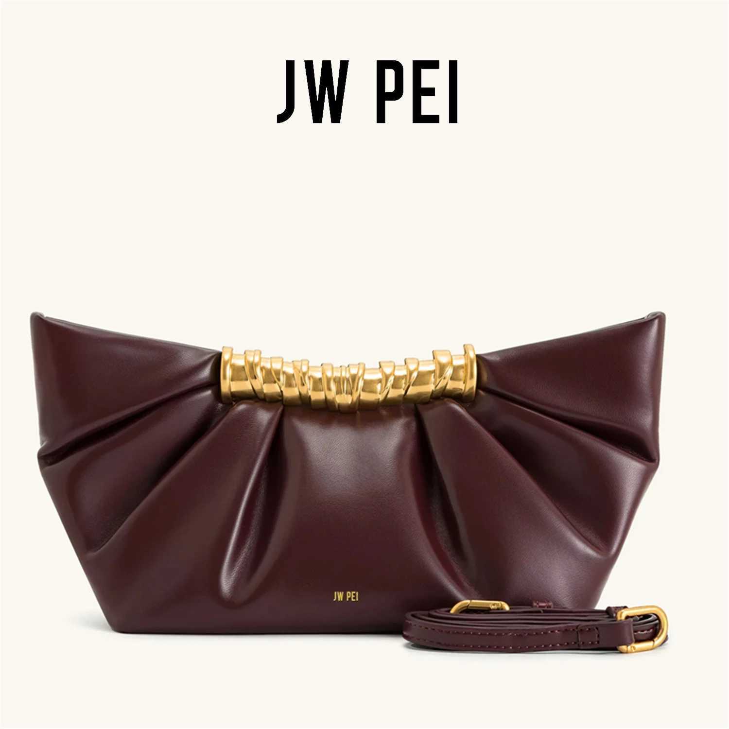 JW PEI Leia French Style Pleated Shoulder Bag Mini Metal Chain Crossbody PurseElegant Banquet Evening Party Bag2025 New K251121