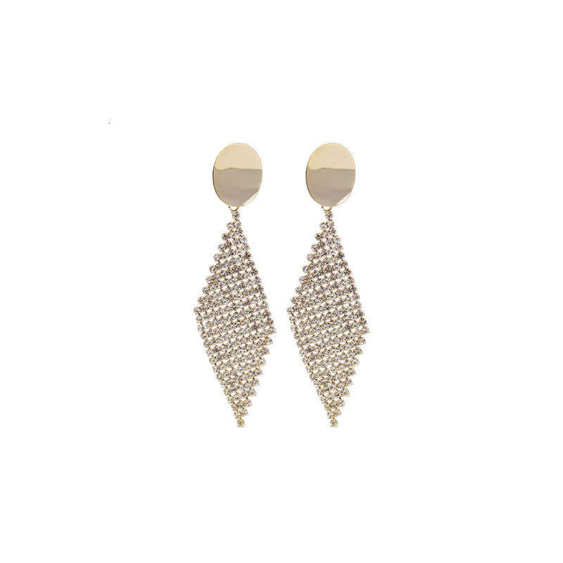 Long style full dia for a slim minimalist look, 2025 trendy Korean earrings with clips and no ear holes