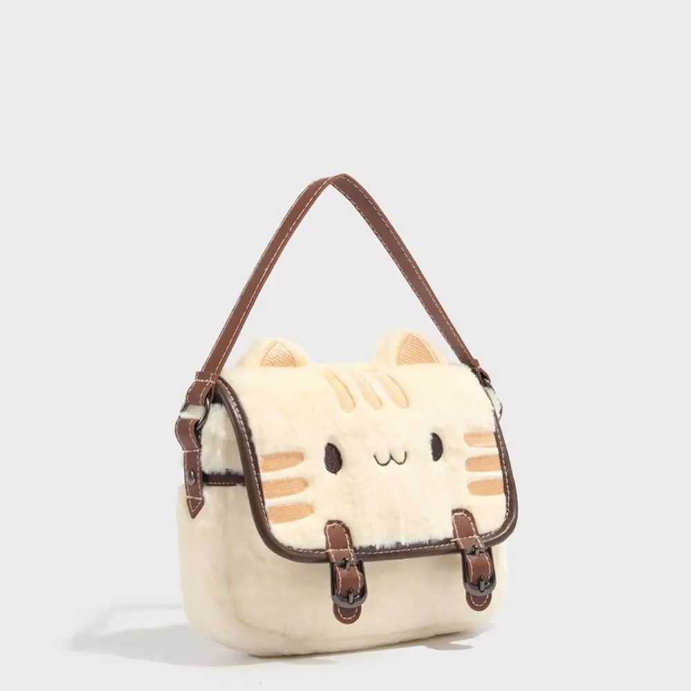 FAshion Cute Plush Kitten Handbag High Appearance Level Furry CluTCh Bag Soft Crossbody Bag for Woman K251121