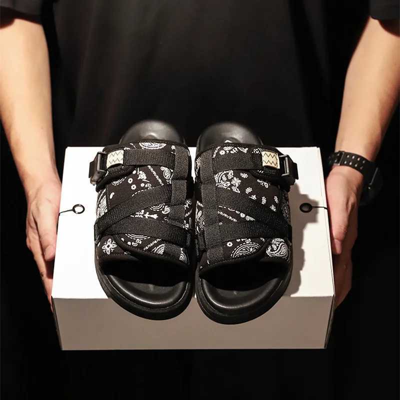 CHRISTO VISVIM summer slider mens casual slider womens fashionable couple beach slider sandals flip cover M250422