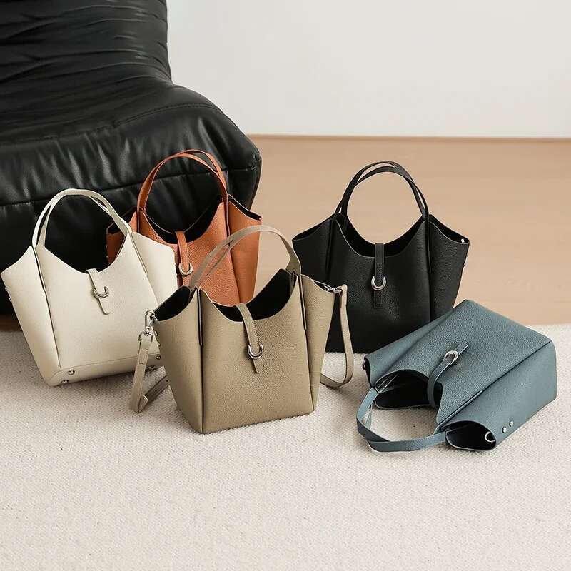 Women Natural Cow Genuine Leather Shoulder Bag Female Retro Casual Cowhide Handbag Ladies Designer Crossbody Bags Lady