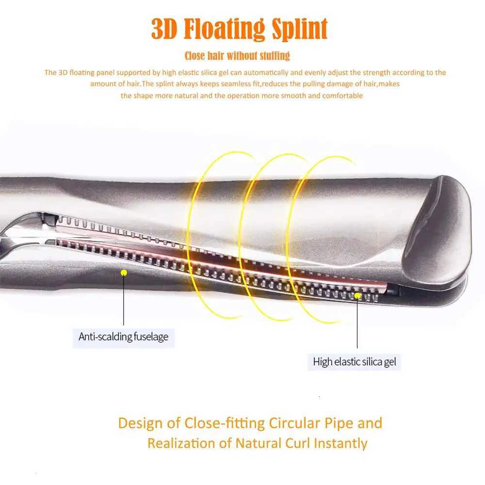 2 in 1 Hair Straightener And Curler Tourmaline Ceramic Twisted Flat Iron Straightening And Curling With LCD For Hair StylingT251122