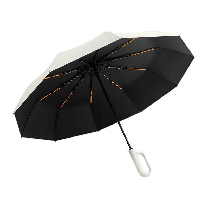 Business Solid Color Auto Open/Close Windproof Oversized UV Protection Umbrella - Reinforced Frame Compact DurableM251122