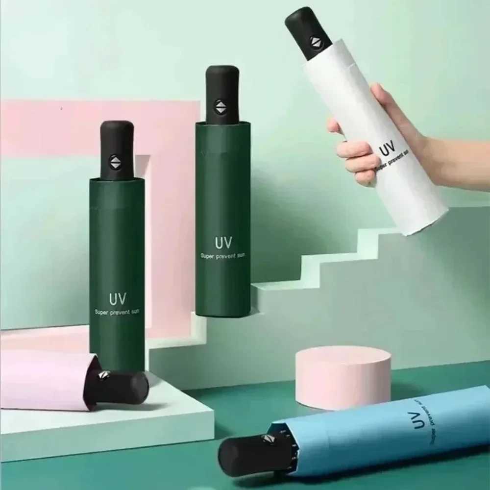 Fully Automatic Umbrella UV Resistant Umbrella Simple and Creative Sunshade Umbrella Fully Automatic Lightweight Luxury UmbrellaM251122