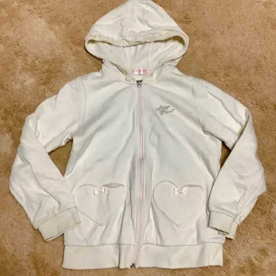 Y2k Cute Hoodie Womens Winter Clothing Kawaii White Love Street Clothing Loose Zipper Hoodie Korean Sweet Girl 90s Retro Long Sleeve M250422