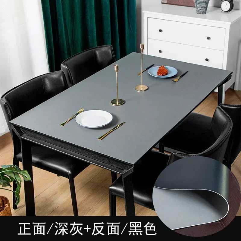 Solid color soft stretch leather table cloth Waterproof oil-proof heat-resistant coffee table mat party table deco cover custom C251122