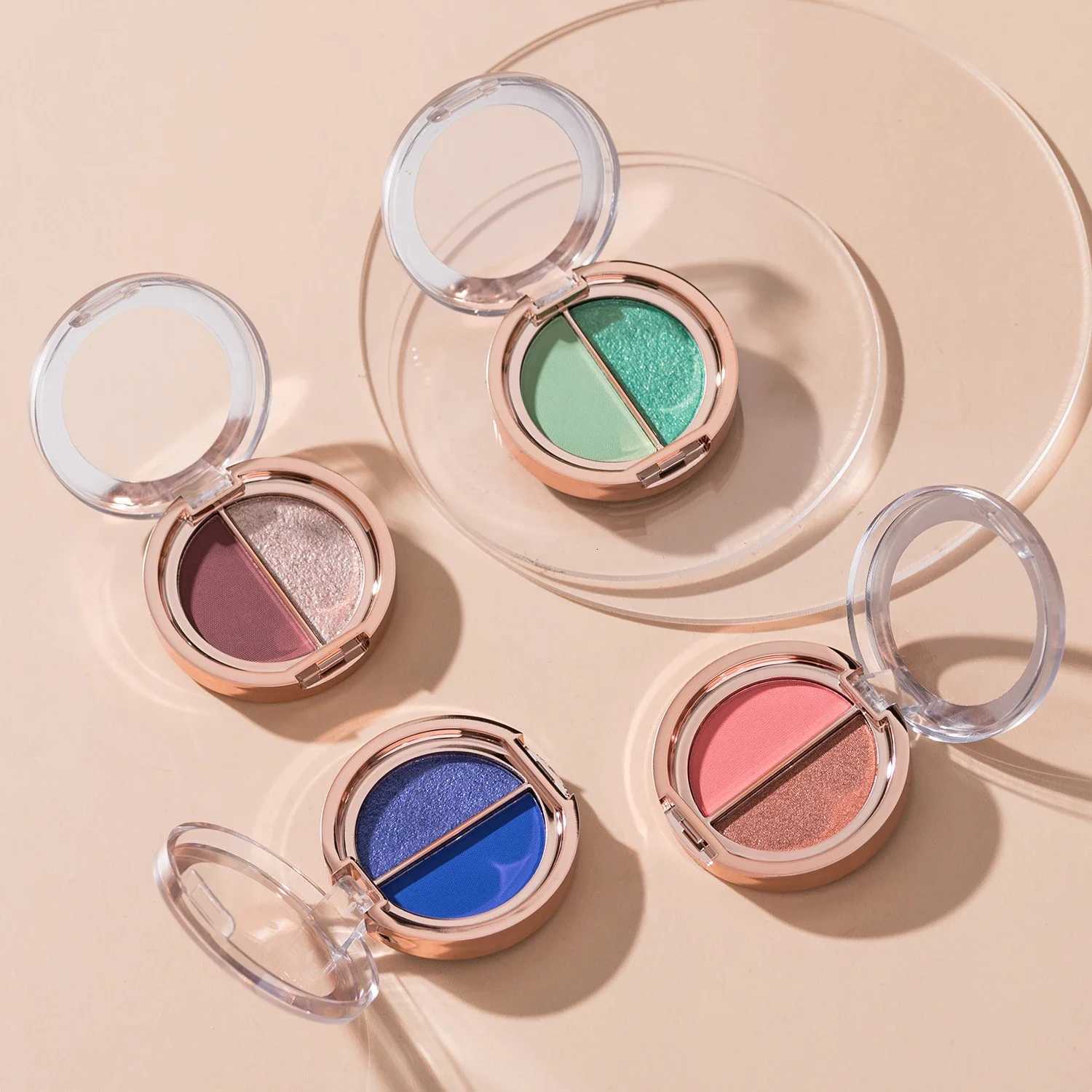 BEAUTY GLAZED 2 IN 1 Eye Shadow Palette Matte Glitter Eyeshadow Neon Nude Red Piow Pigments Shadow Professional Makeup PaletteT251122