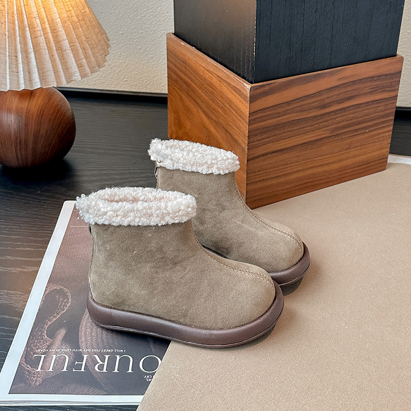 New designer shoes Children s Short Boots with Fleece Winter New Boys and Girls Cotton Boots Warm Thickened Snow Boots Baby Shoes