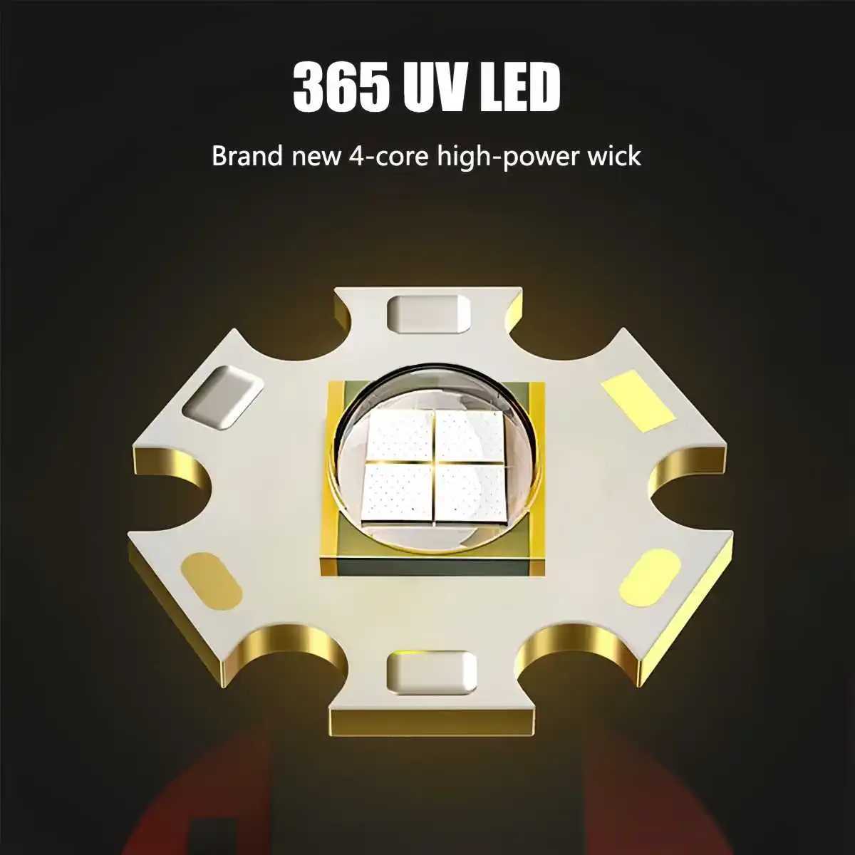 20W UV Black Light Flashlight -365nm USB Rechargeable Pet Urine Detector Gem and Money Detector Stain Detector etc C251122