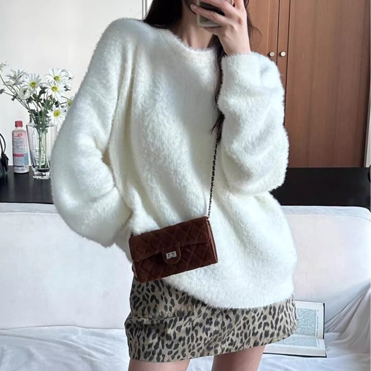 Designer Bag Vintage Suede Quilted Bag, FW 2025 Diamond Chain Crossbody Purse, Retro Underarm Shoulder Bag