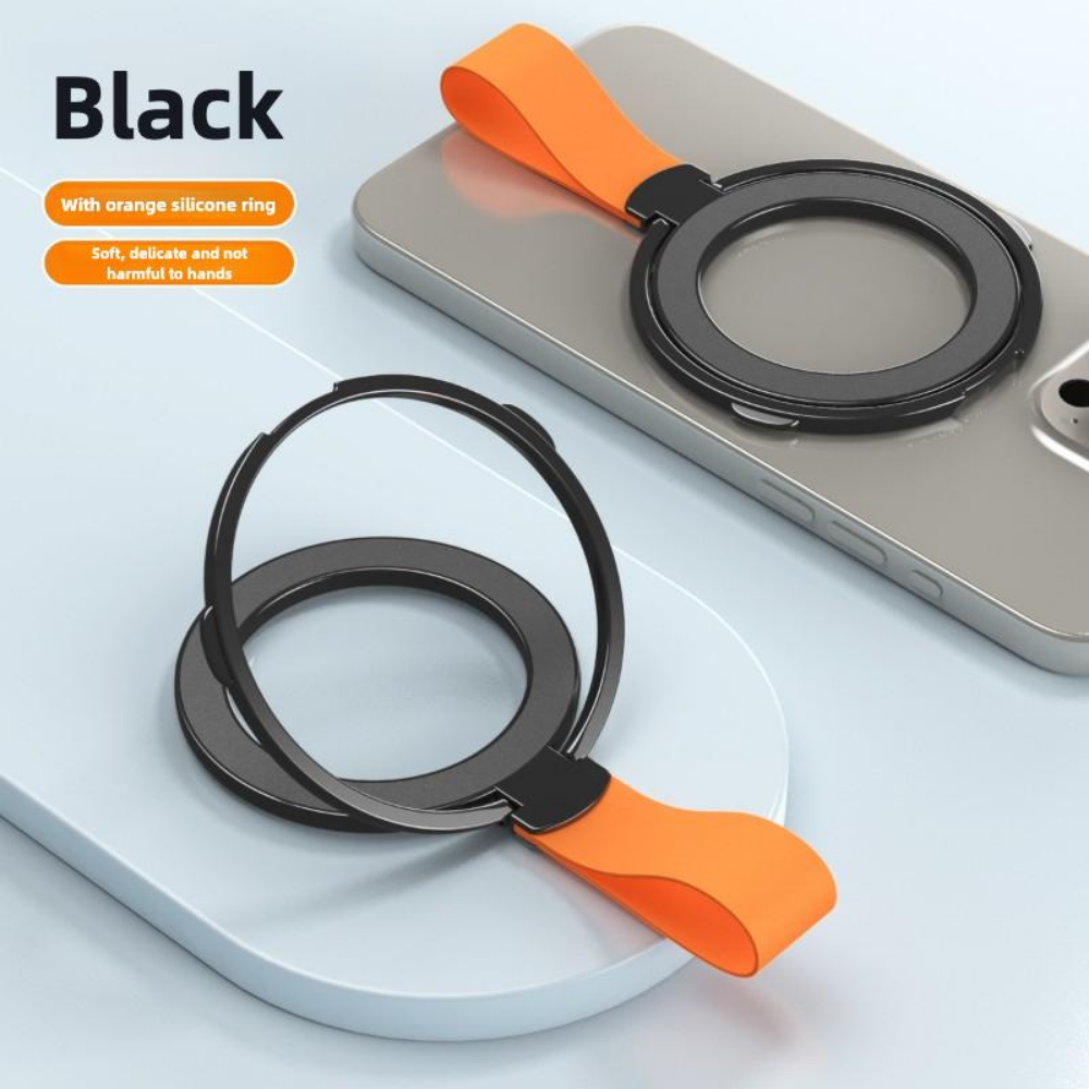 New MagSafe magnetic ring buckle bracket, creative silicone lanyard type, ultra-thin rotating desktop phone holder