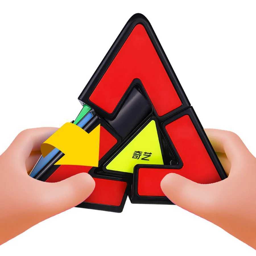 QiYi Duo Pyramind 2x2 Strange Shape Pyramid Magic Cube 2x2x2 Educational Puzzle Cubo Magico Toys Birthday Christmas Gifts W251122