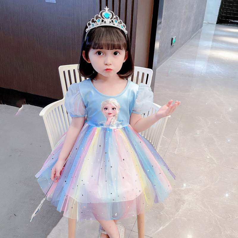 DISNEY Frozen Elsa Princess Baby clothes kids designer clothes baby girls spring and summer children's clothes children's vest dresses baby 