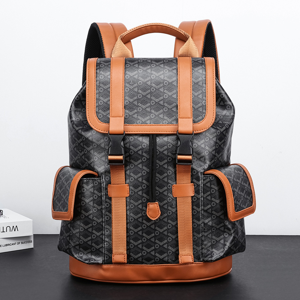 Classic Style New Men'S Business Leisure Backpack Large Capacity Commuting Backpack Business Trip
