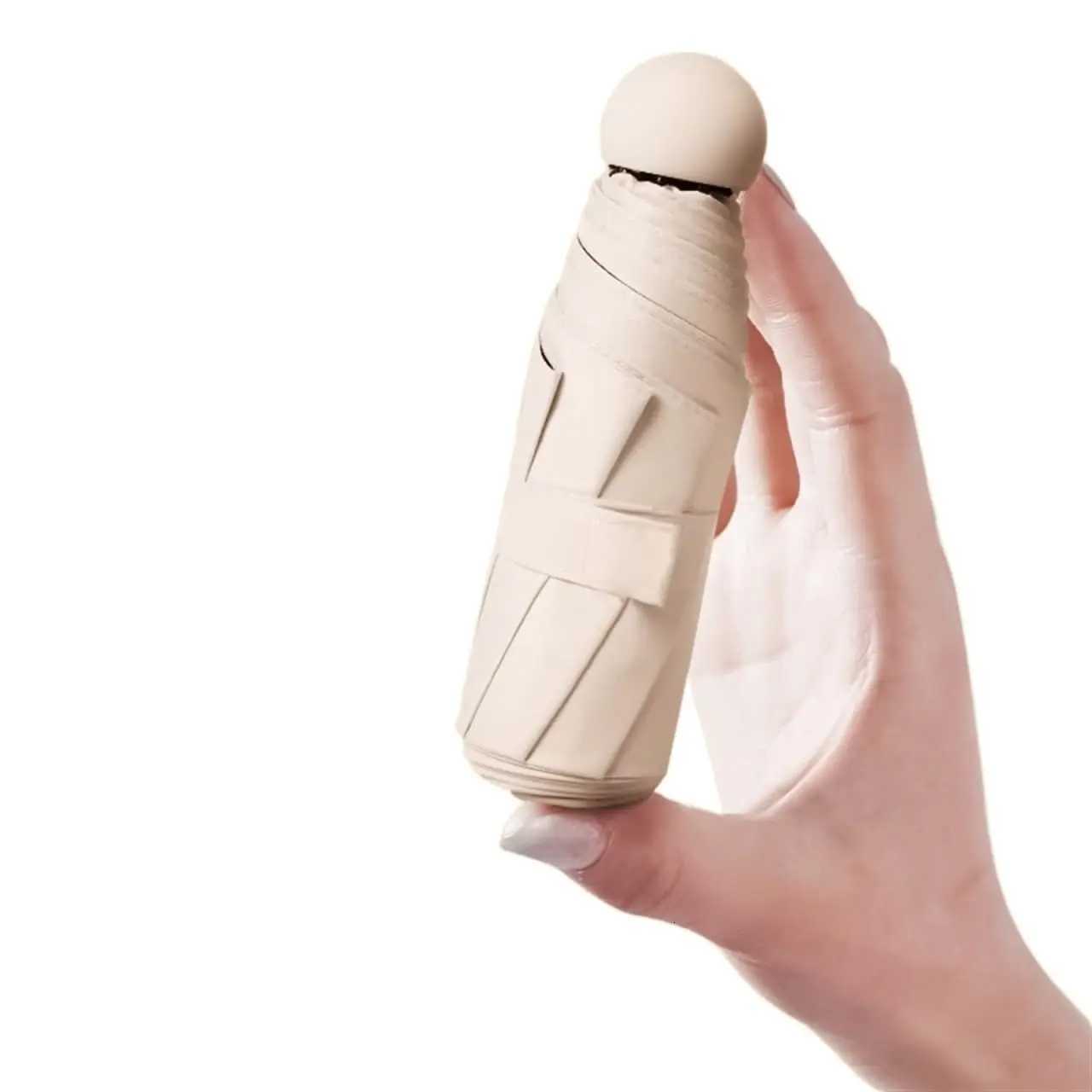 Mini Dualuse Capsule Umbrella Portable Rainproof Wind-resistant Sun Protection for All Weather Ideal for Outdoor TravelingM251122