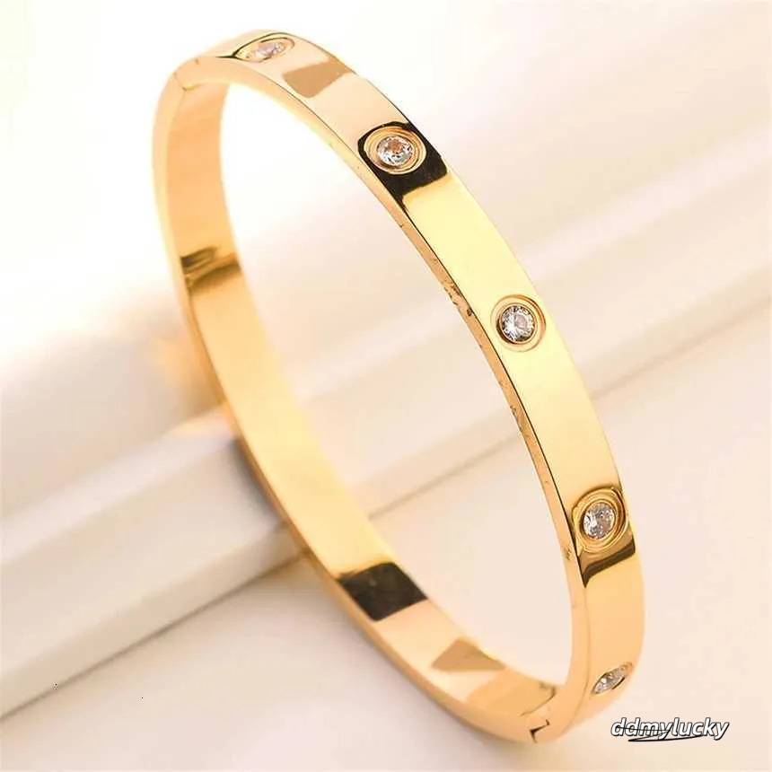 Stainl Steel Simplicity Generous Zircon Bracelet Ladies Fashion Trend High Jewelry Accories Party Gift SAB H11.21 Ddmylucky