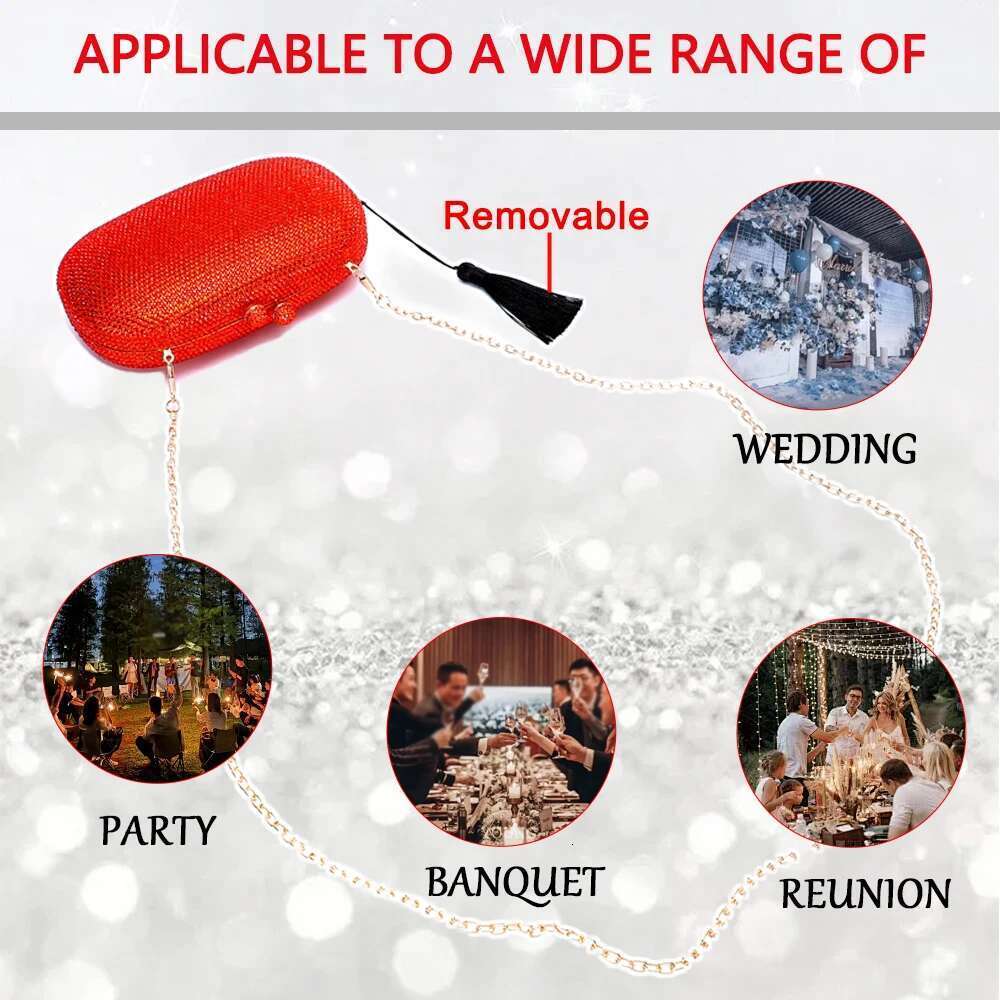 Brand Woman's Wedding Party Christmas Gift Stone Evening Crystal Dinner Dia Clutch Black Gold Bag designer bag women bag