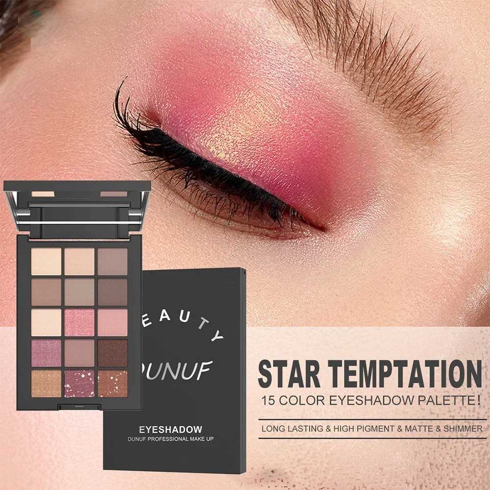 15-Grid Red Eyeshadow Palette Purple Glitter Pearlescent Matte Eye Shadow Shimmer Makeup Long Lasting Women Beauty Eye CosmeticsT251122