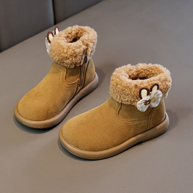 New designer shoes Children s Cotton Boots Autumn Winter New Soft Sole Fleece Lined Thickened Warm Short Boots Boys and Girls Snow Boots Cotton Boots 