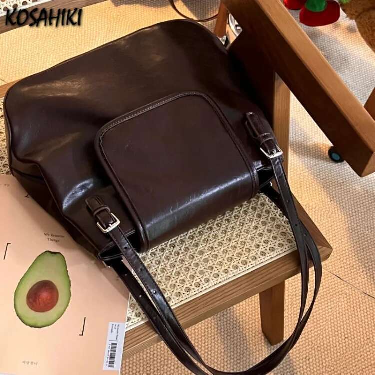 Bags For Women Korean Trendy Vintage Casual S Handbags Streetwear Punk Solid All Match Shoulder Underarm Bag Y K Aesthetic Bag