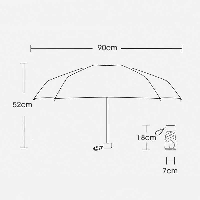 Outdoor Mini Sun Umbrella UV Protection Ultralight Folding Five-fold Umbrella Sunshade Umbrella For Daily LifeM251122