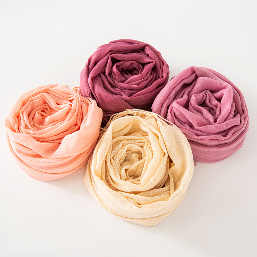 K479 Hot sale foreign trade autumn and winter European and American pure color bamboo cotton long scarf versatile warm neck shawl scarf