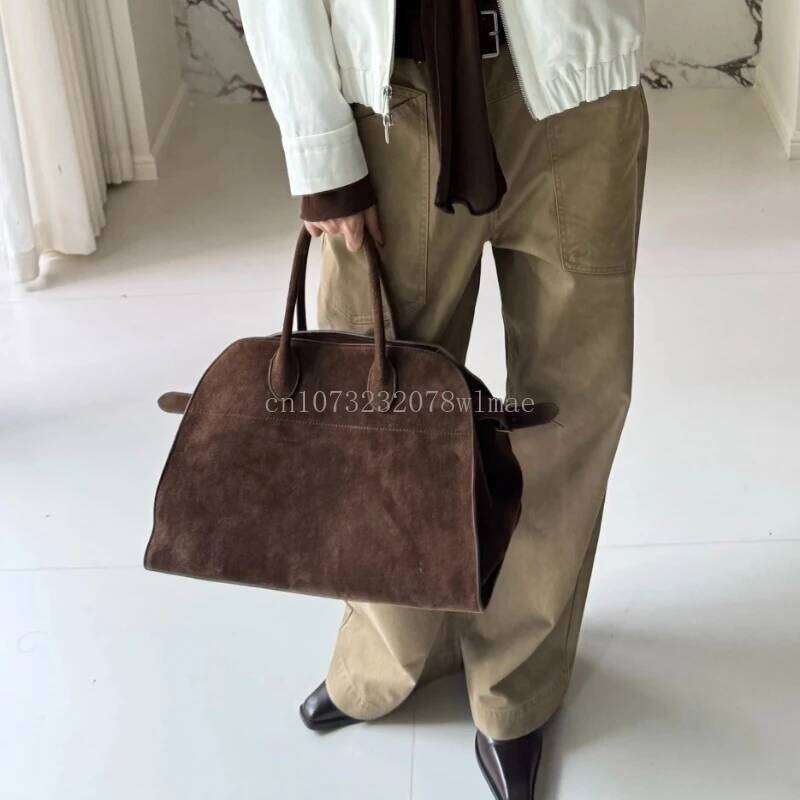 Autumn Winter Matte Suede Large Capacity Shoulder Design Outdoor Travel Bags Women's Ladies Commute Handbag Tote Bag
