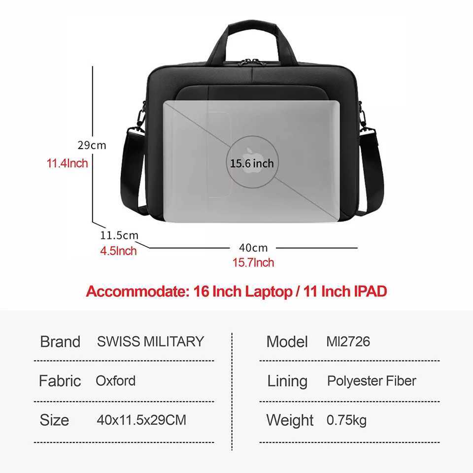 mens handbag business cross body bag new large capacity waterproof briefcase 16 inch laptop bag portable office bag W250422