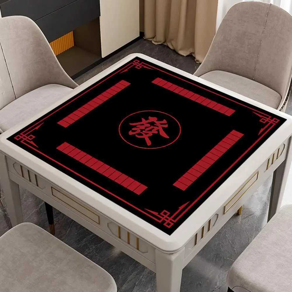 Chinese Tablecloth Noise Reduction Mahjong Table Mat for Domino Mah Jongg Games Anti-slip Square Playmat Cover for Card C251122